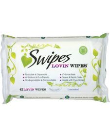Swipes lovin wipes - unscented 42 pack