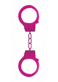 Ouch Beginners Handcuffs Metal Pink