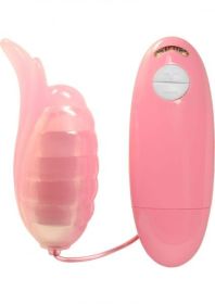 Passion Clit Tickler Vibrating Bullet With Fluttering Tip 5 Speed Waterproof Pink