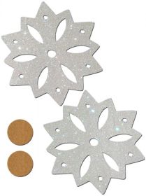 Silver Glitter Snowflakes Nipple Pasties O/S