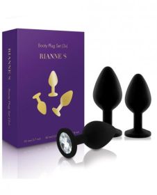 Rianne S Booty Plug Set 3X Black