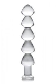 Drops Anal Links Glass Dildo Clear