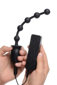 Voodoo Beads 10X Vibrating Silicone Anal Wand Black