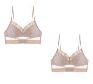 Backless Bra Invisible Bralette Thin Lace Wedding Bras Low Back Underwear Push Up Brassiere Women Seamless Lingerie Sexy BH Top (Color: Skin 2PC, size: 2XL)