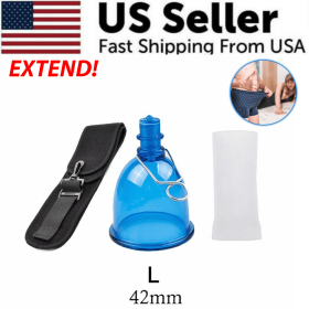 Male Extender Penis Stretcher Enlargement Vacuum Cup Enhancement Hanger Supply (size: large)